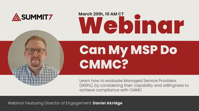 Webinar - Can My MSP Do CMMC